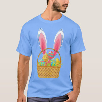 Cute Rabbit Påsk Helgdag Påskägg Påsk Bask T Shirt