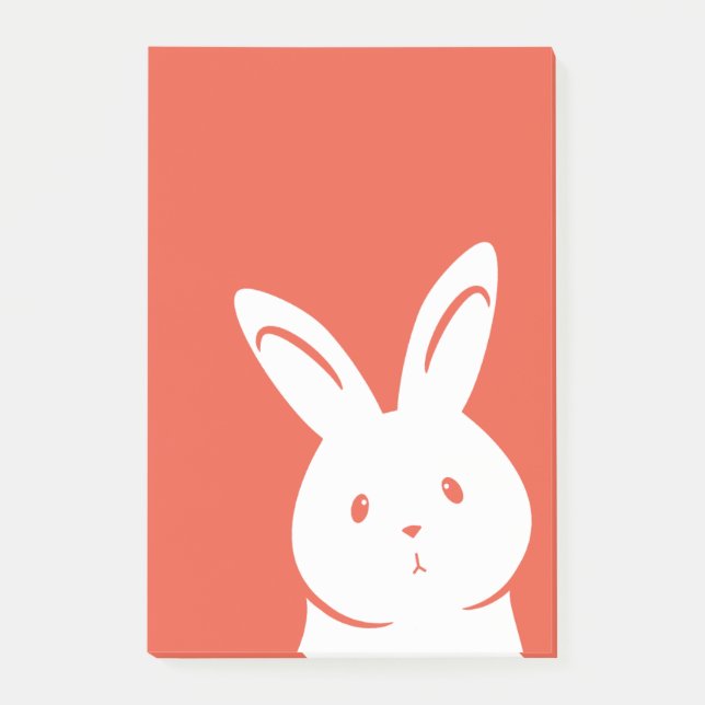 Cute Rabbit Post-it Block (Framsida)