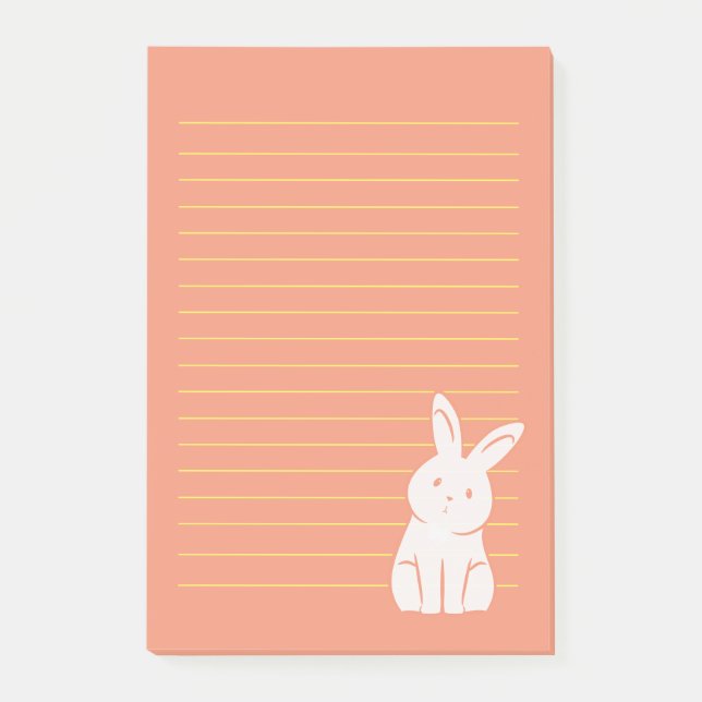 Cute Rabbit Post-it Block (Framsida)