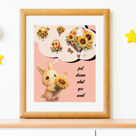 Cute Rabbit Poster | Dream vad du vill ha