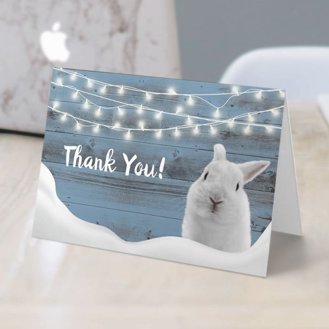 Cute Rabbit Winter Bunny Dusty Blue Tack (Skapare uppladdad)
