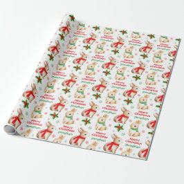 Cute Rabbit Winter Scarf Holidays Christmas Presentpapper