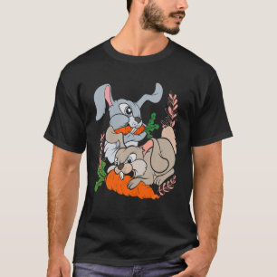 Cute Rabbits Carrot Funny Pet Animal Lover Bunny T Shirt