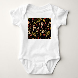 Cute Rabbits: Watercolor Hand Drawn Mönster T Shirt