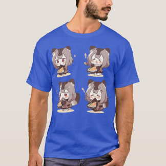 Cute Raccoon äter allt animerat T Shirt