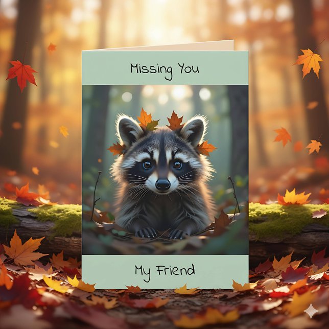 Cute Raccoon | Att tänka på dig Kort (Skapare uppladdad)