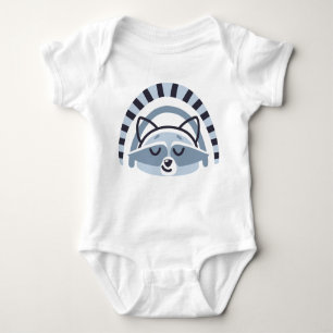 Cute Raccoon Baby Bodydräkt Sleeper T Shirt