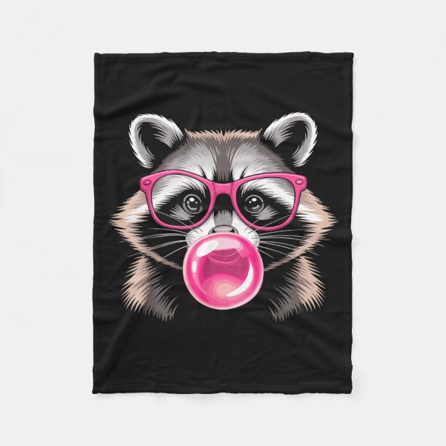 Cute Raccoon Design For Men Women Kids Racoon Racc Fleecefilt (Framsidan)
