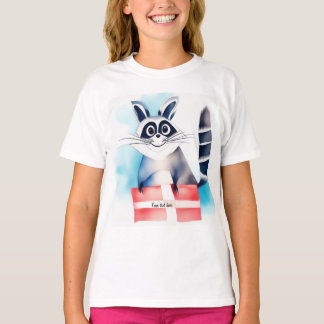 Cute raccoon-födelsedagspresent t shirt