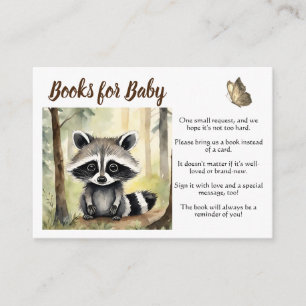 Cute Raccoon Gender Neutral Bokar för Baby Tilläggskort