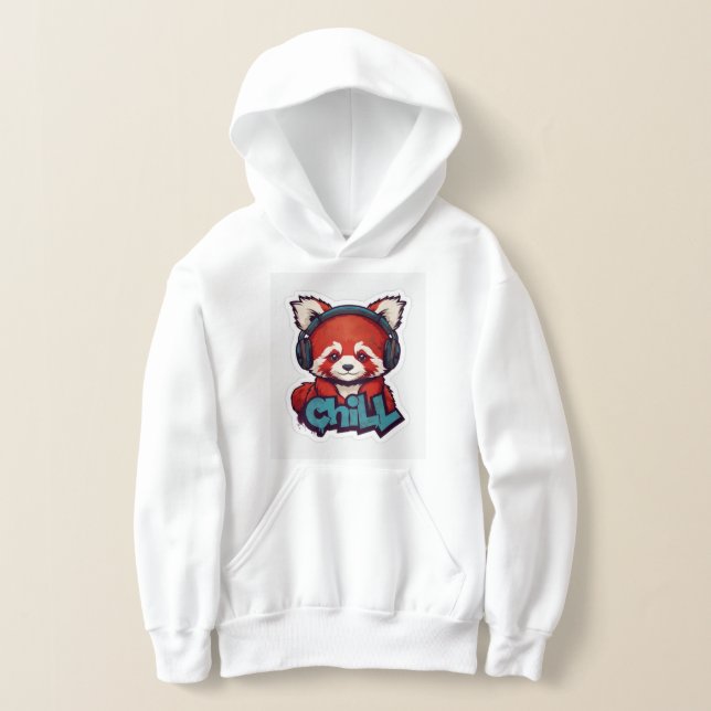 Cute Raccoon Hoodie T-shirt (Laydown)