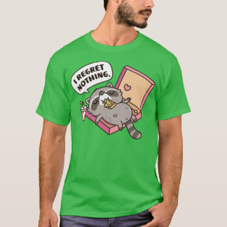 Cute Raccoon i Pizza Box I ångrar ingenting roligt T Shirt