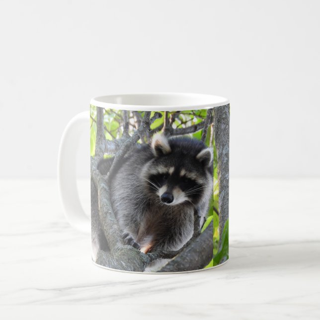 Cute Raccoon Kaffemugg (Framsida vänster)