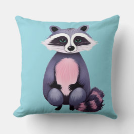 Cute Raccoon Kudde