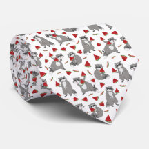 Cute Raccoon med Watermelon Mönster