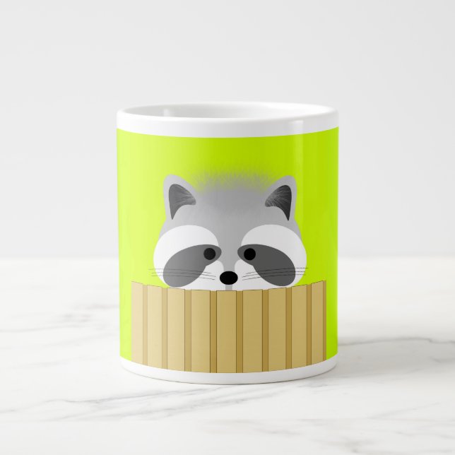 Cute Raccoon Mugg Jumbo Mugg (Framsidan)