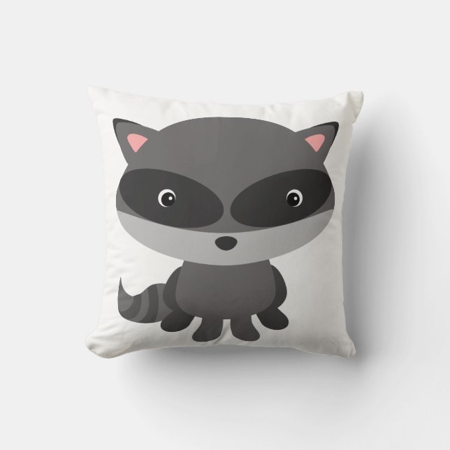CUTE RACCOON Pillows Kudde (Framsida)