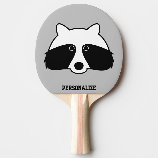 Cute raccoon ping pong paddle for bord tennis pingisracket (Framsidan)