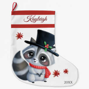 Cute Raccoon - stor julklapp Julstrumpa