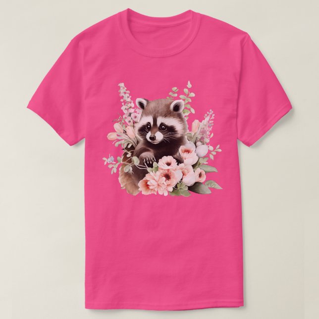 Cute raccoon t shirt (Design framsida)