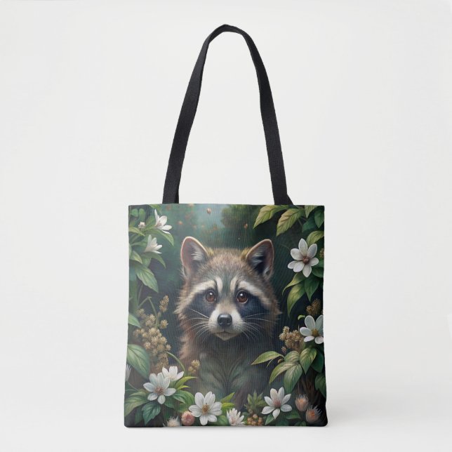 Cute Raccoon Tygkasse (Framsida)