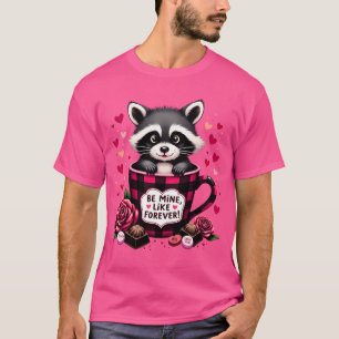 Cute Raccoon Valentine Buffalo Play Aesthetic T Shirt