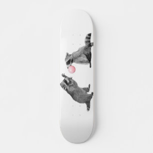 Cute Raccoons med bubbelgum Mini Skateboard Bräda 18,5 Cm