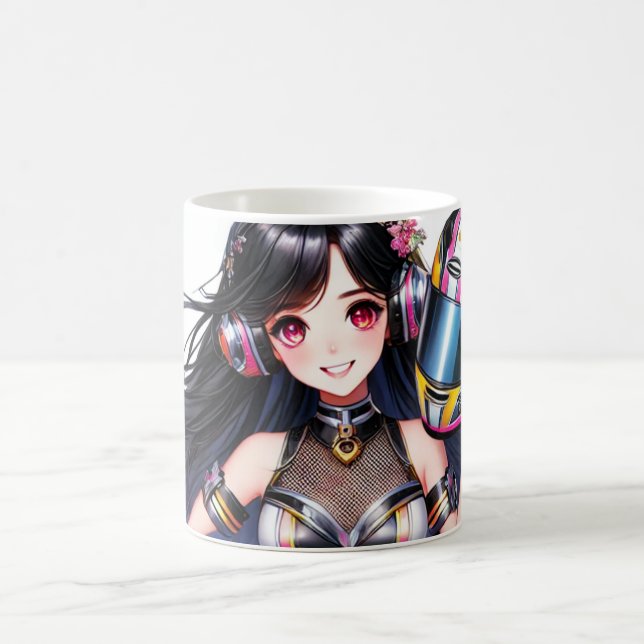Cute Racer Girl's design Kaffemugg (Center)