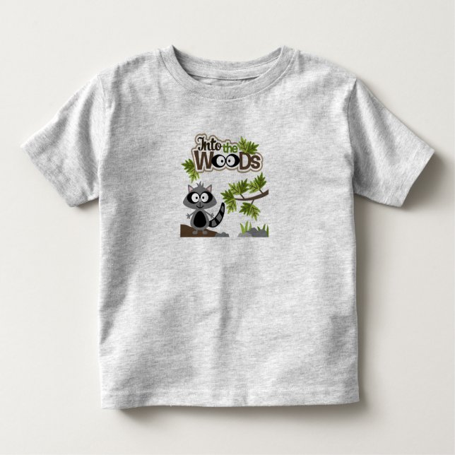 Cute Racoon in Skogen Småbarn T-Shirt (Framsida)