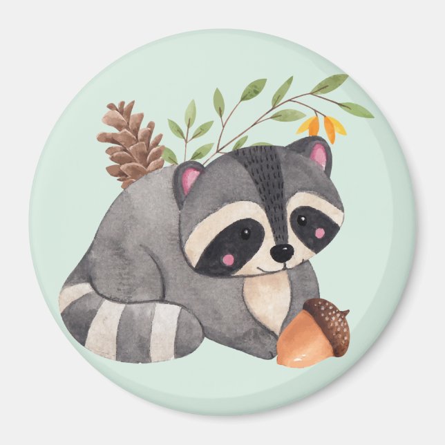 Cute Racoon Magnet (Framsidan)
