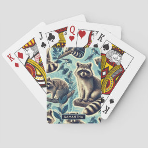 Cute Racoon Mönster Casinokort