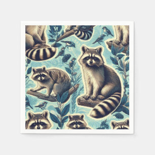 Cute Racoon Mönster Pappersservett
