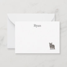 Cute Racoon Note-kort