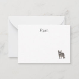 Cute Racoon Note-kort Anteckningskort