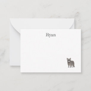 Cute Racoon Note-kort Anteckningskort