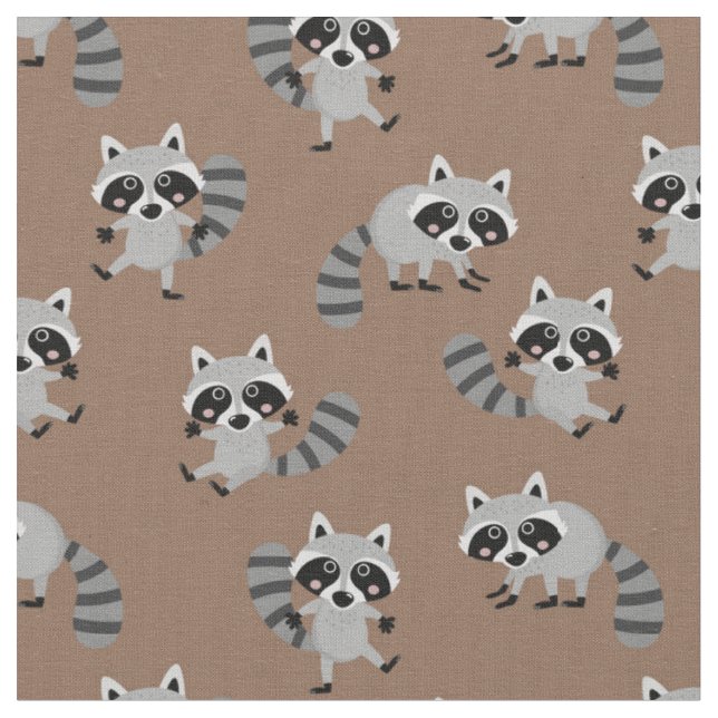 Cute Racoons Tyg (Närbild)