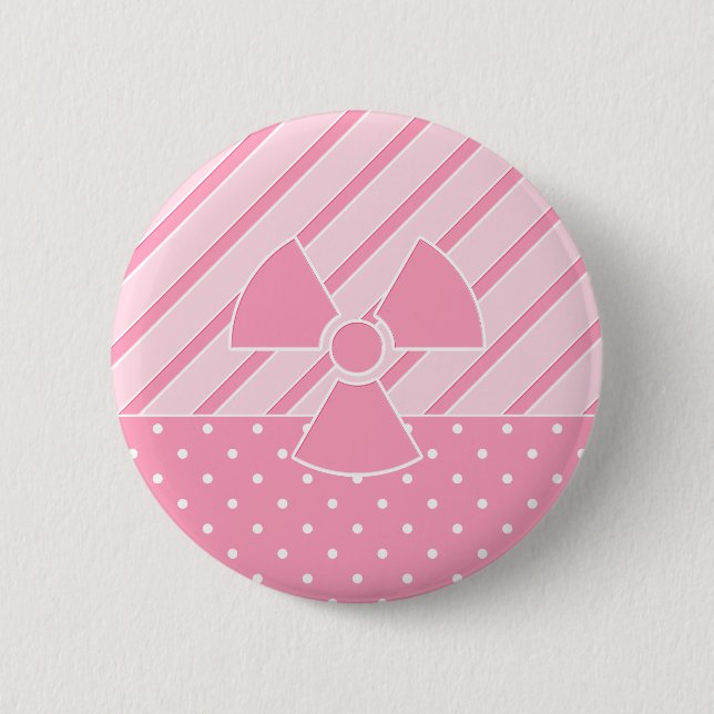 Cute Radioactive Pink Badge Knapp (Framsida)