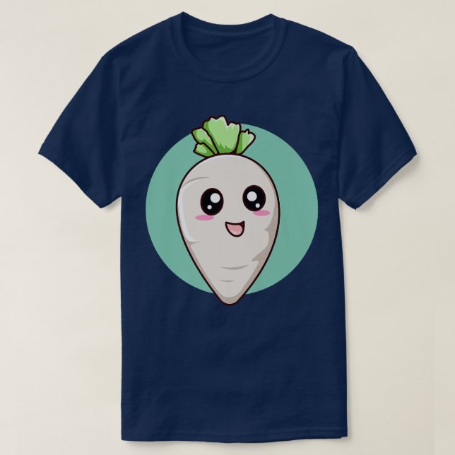 Cute Radish Vegetables Salad Vegan Vegetarians T Shirt (Design framsida)