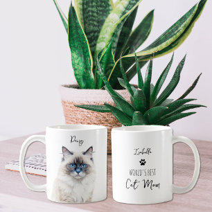 Cute Rag Doll Cat Anpassningsbar Best Mamma / Papp Kaffemugg