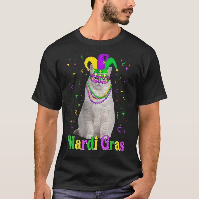 Cute Ragdoll Cat Animals Mardi Gras Carnivals T Shirt (Framsida)