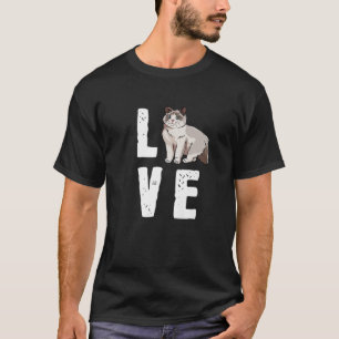 Cute Ragdoll Cat Design - Kärlek My Ragdoll T Shirt