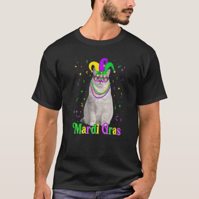 Cute Ragdoll Cat Funny Animals Älskare Mardi Gras  T Shirt (Framsida)
