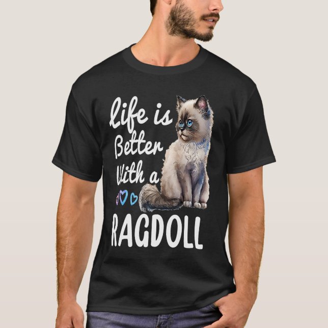 Cute Ragdoll Cat Owner Himalayan Birman Ragdoll T Shirt (Framsida)