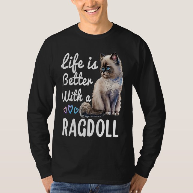 Cute Ragdoll Cat Owner Himalayan Birman Ragdoll T Shirt (Framsida)