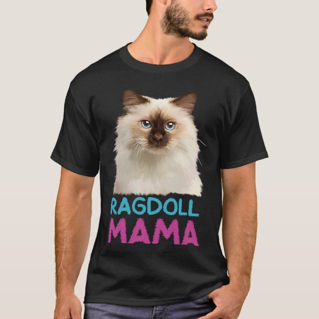 Cute Ragdoll Cat Ragdoll Mamma Cat T Shirt (Framsida)