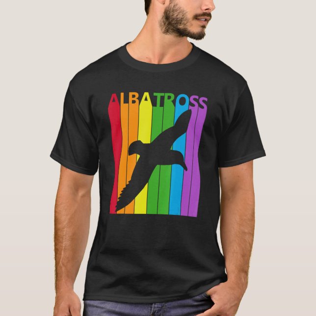 Cute Rainbow Albatross bird T Shirt (Framsida)
