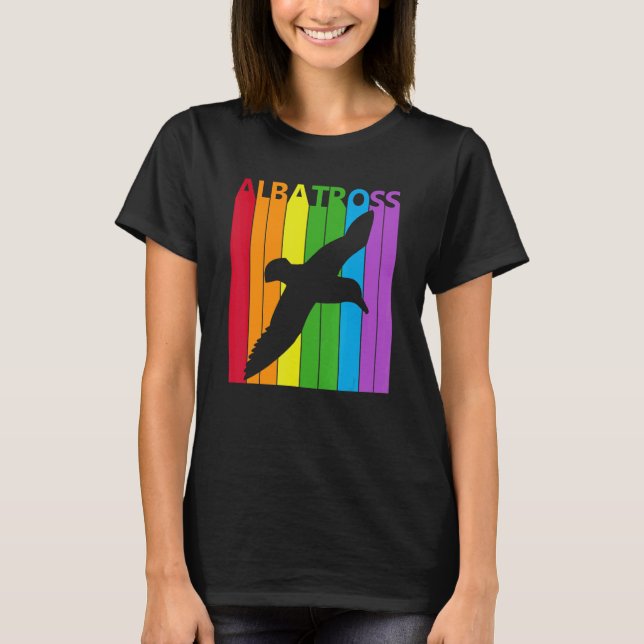 Cute Rainbow Albatross bird T Shirt (Framsida)
