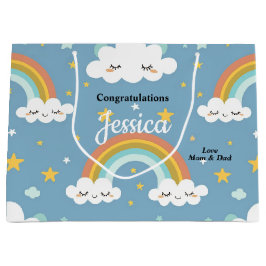 Cute Rainbow and Cloud Baby Shower 12.5” l x 4” w 