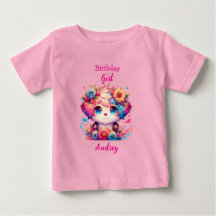 Cute Rainbow Anime Hund Birthday Girl Personlig