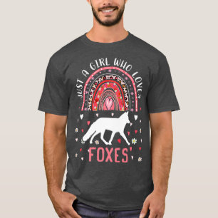 Cute Rainbow är bara en flicka som Kärlek Foxes Le T Shirt
